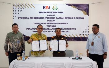 KAI Daop 3 Tandatangani Kerja Sama dengan Kejari Majalengka