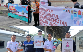 KAI Daop 3 Cirebon Kolaborasi dengan Karang Taruna Kesenden dan IRPS Korwil Cirebon Gelar Sosialisasi Keselamatan dan Kampanye Anti Pelecehan Seksual di Stasiun