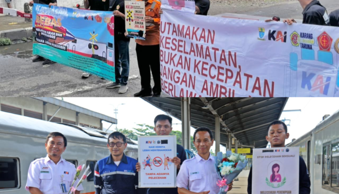 KAI Daop 3 Cirebon Kolaborasi dengan Karang Taruna Kesenden dan IRPS Korwil Cirebon Gelar Sosialisasi Keselamatan dan Kampanye Anti Pelecehan Seksual di Stasiun