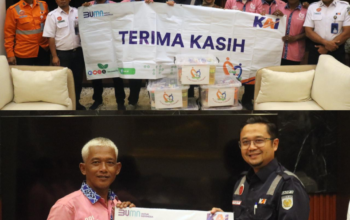 KAI Daop 3 Cirebon Bagikan 160 Paket Sembako untuk Para Porter Stasiun dan Pensiunan KAI