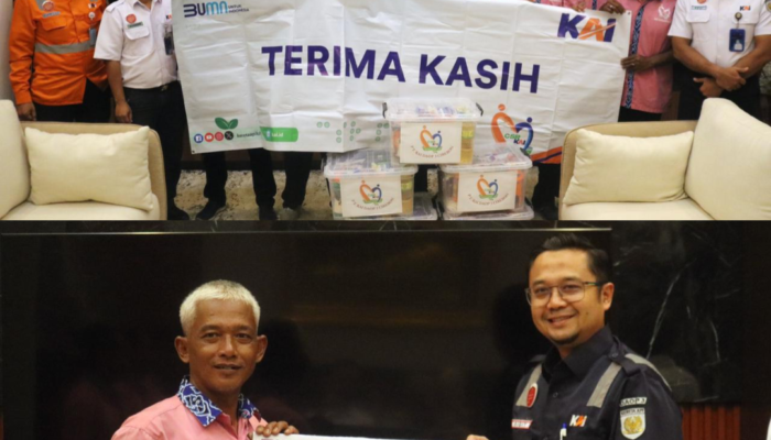 KAI Daop 3 Cirebon Bagikan 160 Paket Sembako untuk Para Porter Stasiun dan Pensiunan KAI